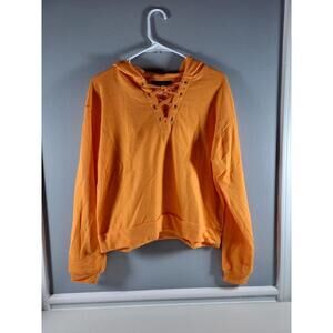 Lorena Rose Junior's Hoodie Orange Small NEW Casual Pullover